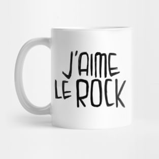 Rock Love, Rock Typography, J'aime le Rock Mug